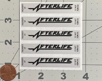 Afterlife Video Game Stickers, Silver Matte Polyester (Pack of 5)