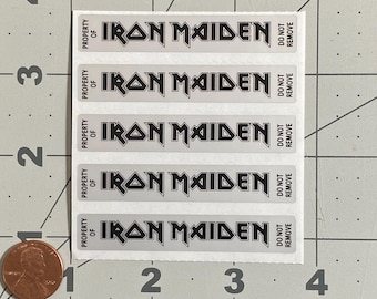Iron Maiden Video Game Stickers, Silver Matte Polyester (Pack of 5)