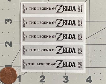 The Legend of Zelda Video Game Stickers, Silver Matte Polyester (Pack of 5)