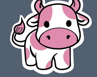 Cute cow sticker