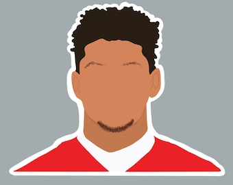 Patrick Mahomes Portrait Sticker