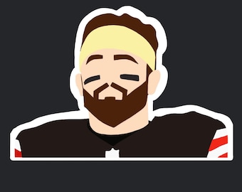Baker Mayfield Portrait Sticker
