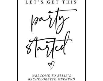 Welcome to the Party Sign