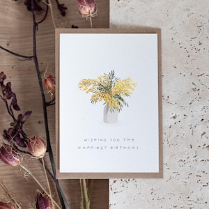 Postkarte – Geburtstag – Blumenstrauß – Geburtstagskarte // Postcard happy birthday – bunch of flowers