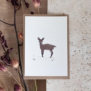 Postkarte Reh –  // Postcard deer