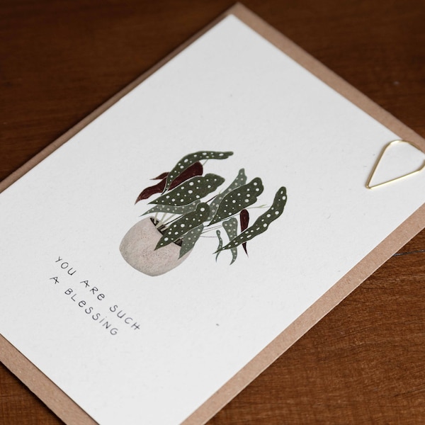 Postkarte Pflanzen – Geburtstag // Postcard Plant Lady – You are such a blessing – Friendship, Happy Birthday