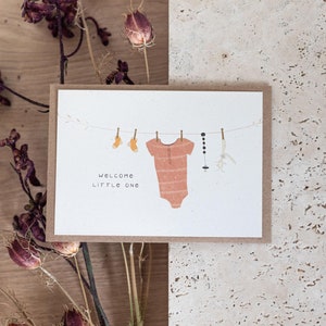 Baby Karte – Postkarte – Welcome little one –  Glückwunschkarte // Postcard – Baby