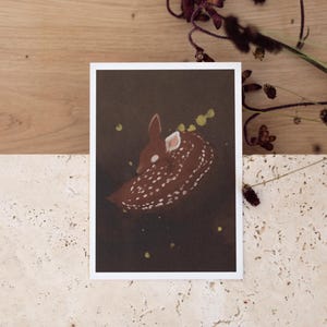 Postkarte – Reh – Karte – Print A6 //  Postcard deer – digital aquarell illustration