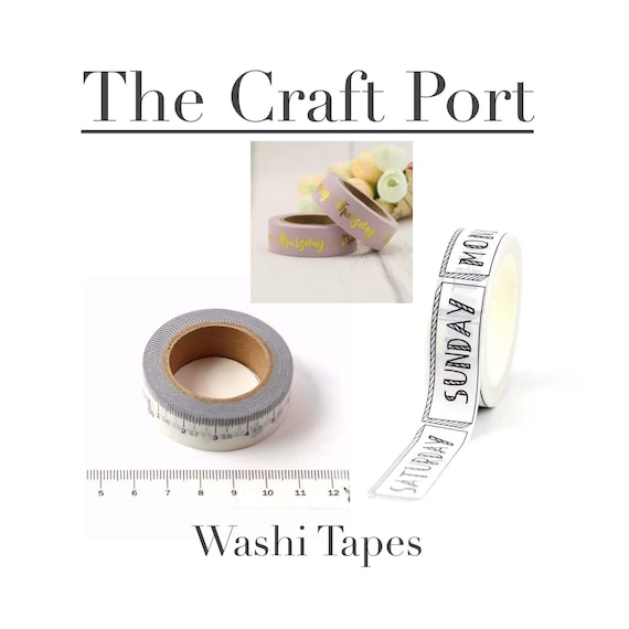 Days of the Week Washi Tape, Metallic Calendar Tape