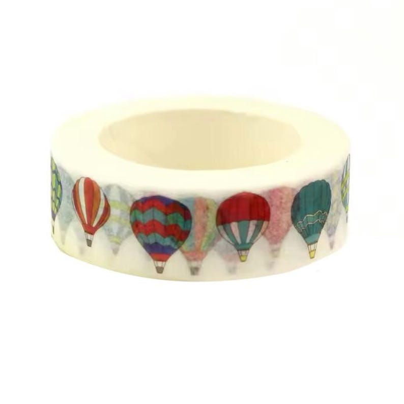 Washi Tape, Sheet Music, Musical, Planner Accessories, Travellers Notebook, Bujo, Music Lover, Pianist, Singer Hot Air Balloon