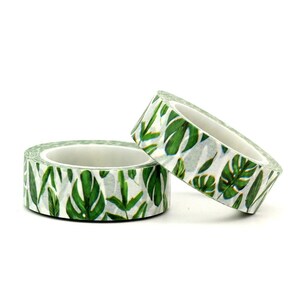 Monstera Blatt Washi Tape, Käsepflanze, Blatt, Papierklebeband, Verpackung, Scrapbooking, Journaling, Geschenkverpackung