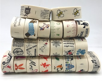 Fabric Measuring Tape Ribbon, Printed Cotton Ribbon, Sewing, label, tag, Fabric, Decoration Gift Wrapping, Metre, Cm