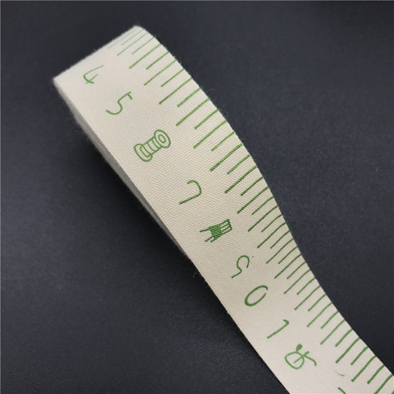 Fabric Measuring Tape Ribbon, Printed Cotton Ribbon, Sewing, Label