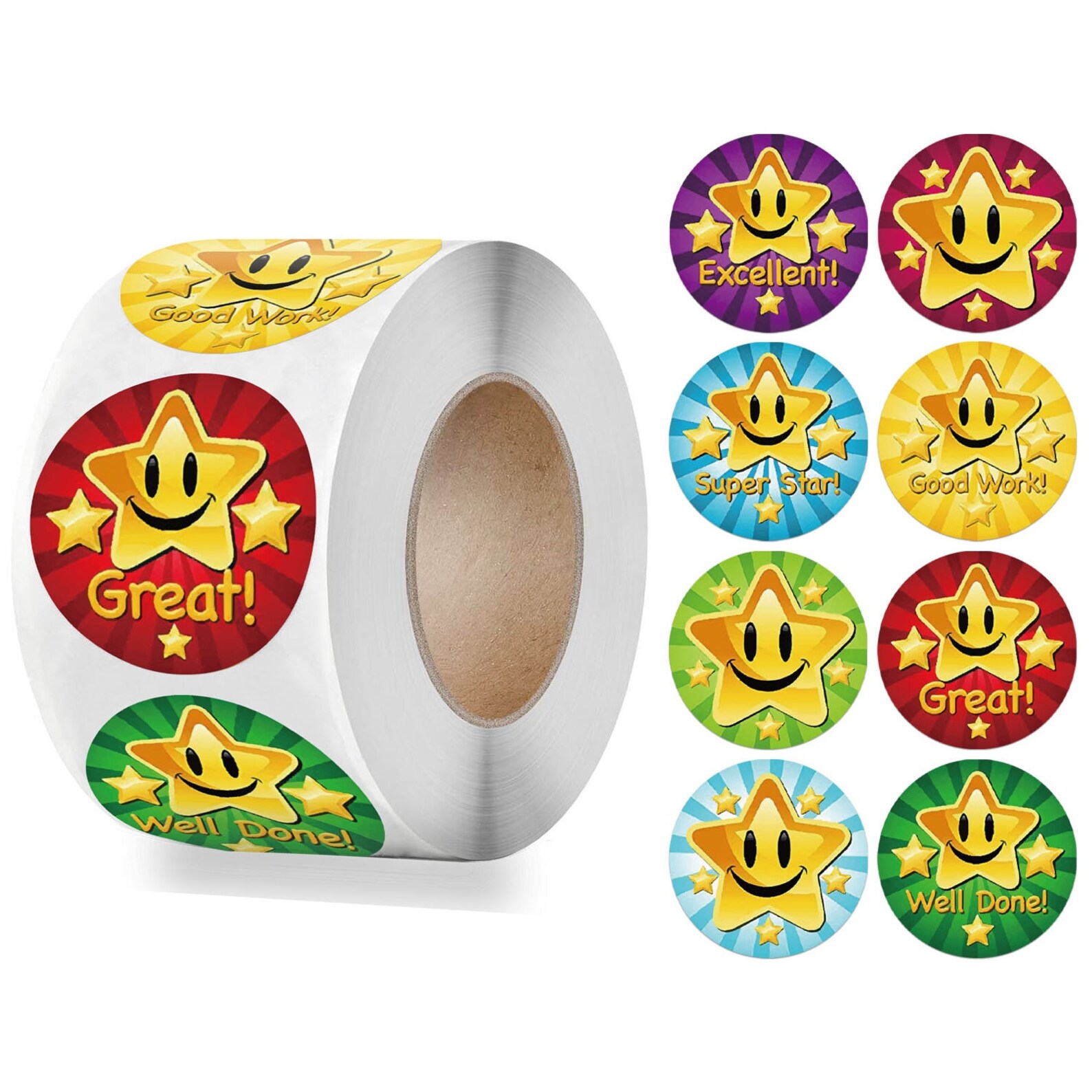 Circle Star Reward Stickers 25mm Kids Children Teachers Etsy
