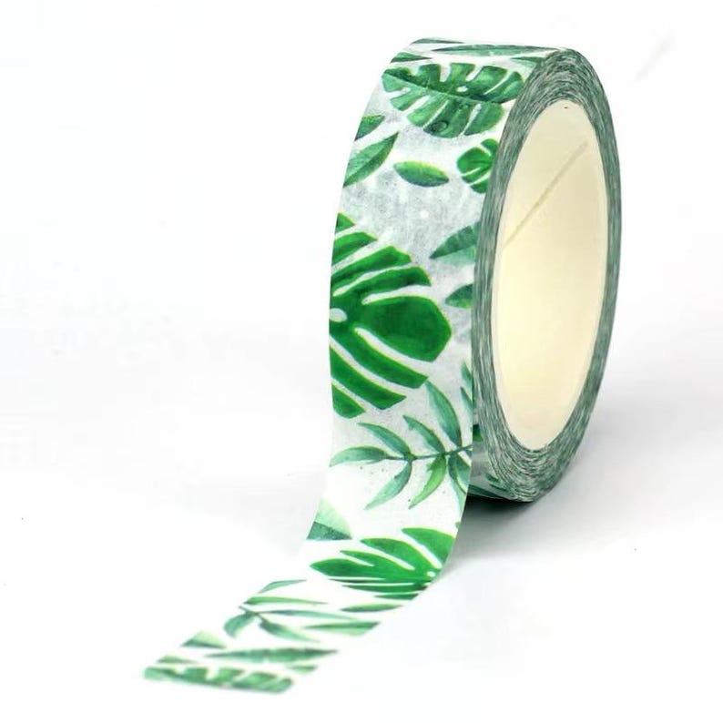 Botanical Washi Tape, Gardening, Plants, Pots, Tools, Scrapbooking Monsterra