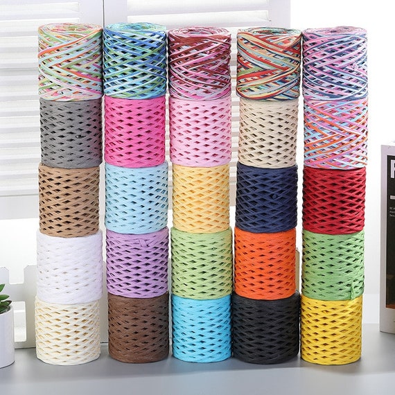 20m Paper Raffia Ribbon. Natural, Packaging, Eco Friendly, Biodegradable,  Recyclable, Gift Wrapping, Weaving, Wedding Decoration, Floristry 
