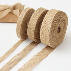 Natuurlijk jutelint, 0,5 mm - 40 mm breed, jute, jute, rustiek, bruiloft, bloemisterij, cake, decoratie, verpakking, feest, milieuvriendelijk, cadeau