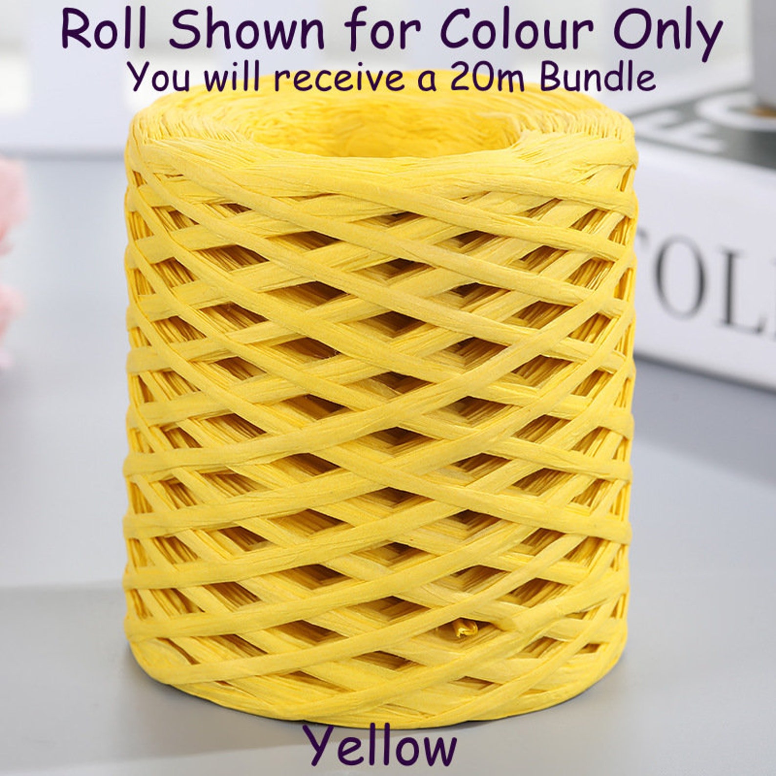 20m Paper Raffia Ribbon. Natural Packaging Eco Friendly Etsy UK