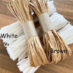 20m Paper Raffia Ribbon. Natural, Packaging, Eco Friendly ...