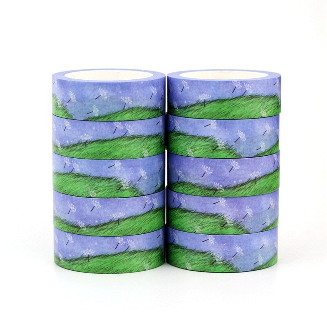 Field Grass Sky Dandelion Washi Tape Spring Washi Tape Etsy