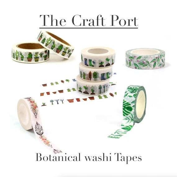 Botanical Washi Tape, Gardening, Plants, Pots, Tools, Scrapbooking