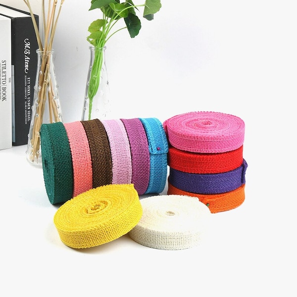 Eco- Friendly Natural Jute Ribbons, Hemp, Burlap, Hessian, 25mm Wide, buy per metre
