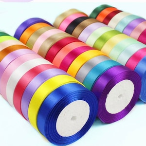 6mm, nastro di raso a doppio lato, rotolo completo, bel nastro, matrimonio, capelli, torta, floristica, fiocchi