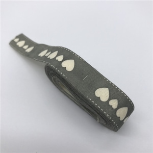 Handgemaakt lint, bedrukt katoenen lint, harten, naaiwerk, label, label, stof, decoratie Cadeauverpakking