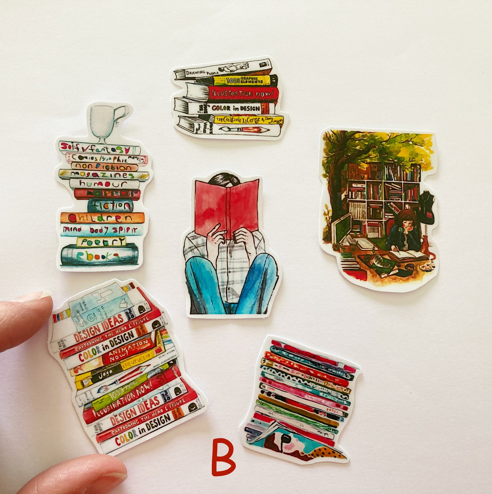 Scrapbooking Stickers Books Study Library Bookshelf Etsy