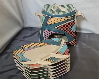 Juego de fondue Rosenthal "Flash One" - Por Dorothy Hafner