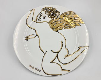 Rosenthal Andy Warhol Golden Angel Plate, 2002