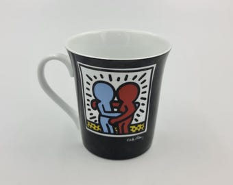 Vintage Pop Art Tasse von Keith Haring, 1990er