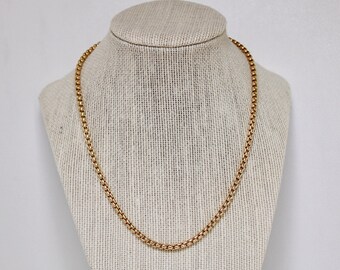 simple box chain necklace
