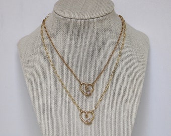 heart carabiner necklace