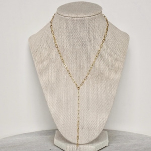 Collar tipo lazo con cadena y eslabones de clip