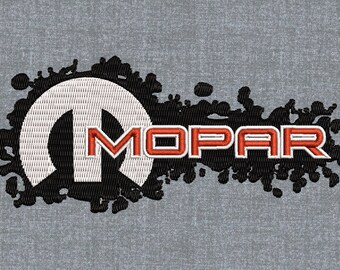 Mopar logo #1 Machine embroidery design \u2013 2 sizes