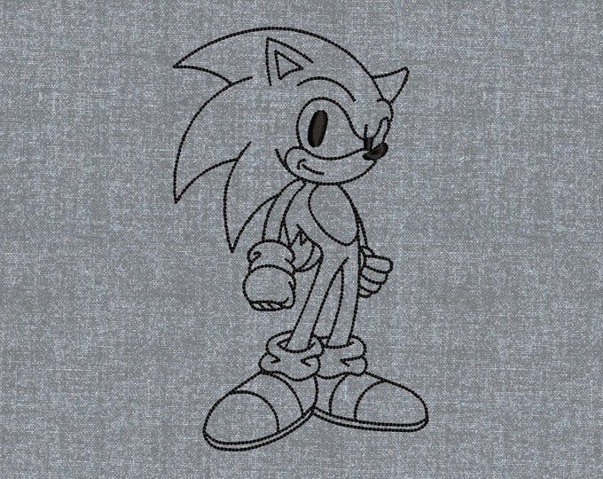 Sonic Machine Embroidery Design Pattern 4 Sizes - Etsy