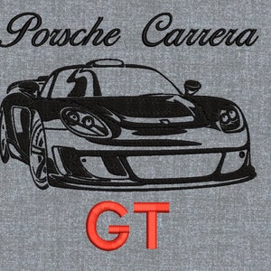 Porsche Carrera car Machine embroidery design – 4 sizes