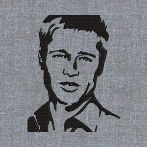 Puede incluir: Silueta en blanco y negro de la cara de un hombre. El hombre tiene el pelo corto y lleva una camisa con cuello.