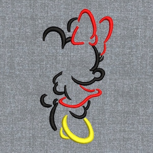 Modello di ricamo a macchina Minnie Mouse – 4 misure