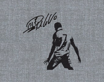 Cristiano Ronaldo #2 Machine embroidery design pattern 2 sizes