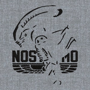Alien Nostromo logo Machine embroidery design pattern – 2 sizes