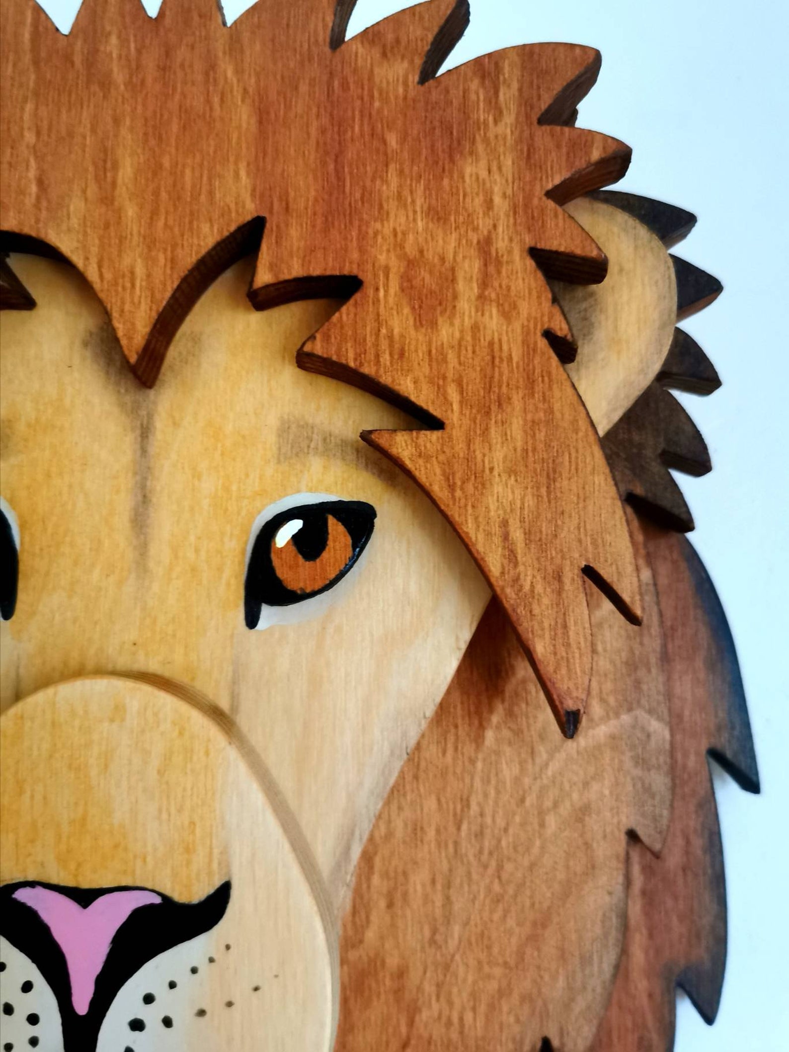Leonard Lion Handmade wooden wall art Etsy
