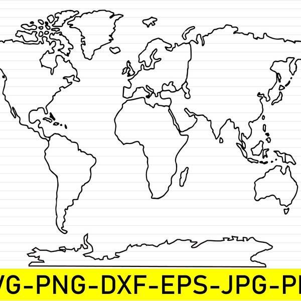 Continents puzzle svg, 7 continents svg, Continents svg, World map svg, World map pdf, World map printable, Files for Cricut, Digital