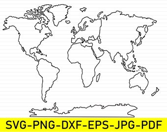Continentes rompecabezas svg, 7 continentes svg, Continentes svg, Mapa mundial svg, Mapa mundial pdf, Mapa mundial imprimible, Archivos para Cricut, Digital