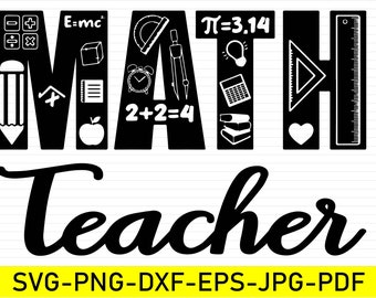 Math Teacher SVG, Math Clipart png, Math Bundle svg, Math Cut File, Math symbols svg, Yes im always right math svg, Math character svgCricut