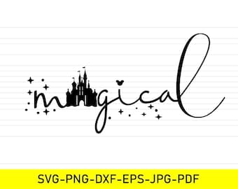 Magische SVG, disneyland svg, disneyland png, disney svg, svg-bestanden voor de cricut, digitale download, mickey mouse svg, disney castle svg