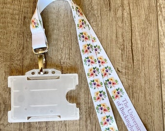 Flower Lanyard - Etsy UK