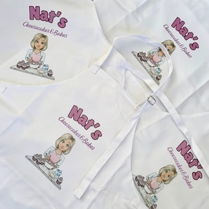 Custom Branded Aprons | front pocket and adjustable neck strap | Branded Merchandise | bakers apron | small business apron | Salon Apron