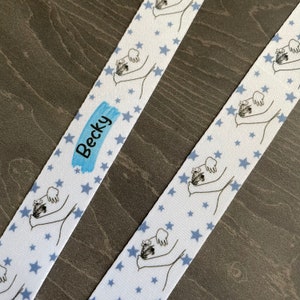 Blue personalised blue bump lanyard for midwife’s | nurse | doctor | student | baby bump / student midwife | maternity